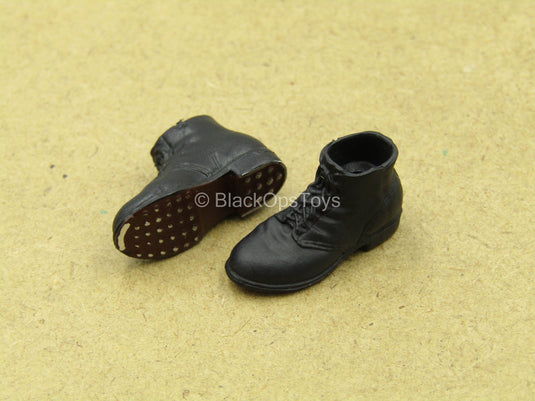 1/12 - WWII German - Black Shoes (Peg Type)