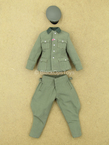 1/12 - WWII German - Green Military Uniform Set w/Hat