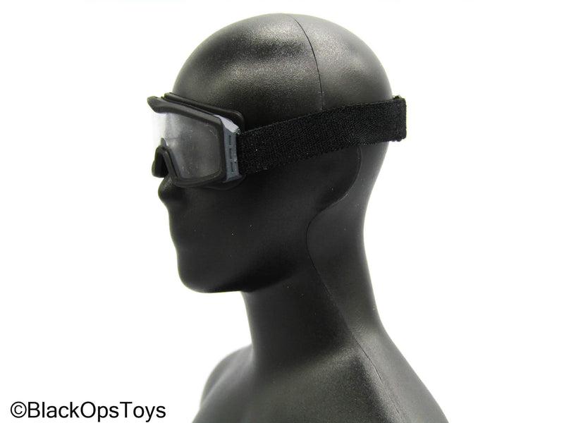 Load image into Gallery viewer, Chinese Police Force - Black Goggles w/Clear Lenses
