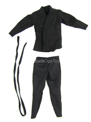 Ninja Warrior - Black Ninja Uniform Set w/Wired Belt