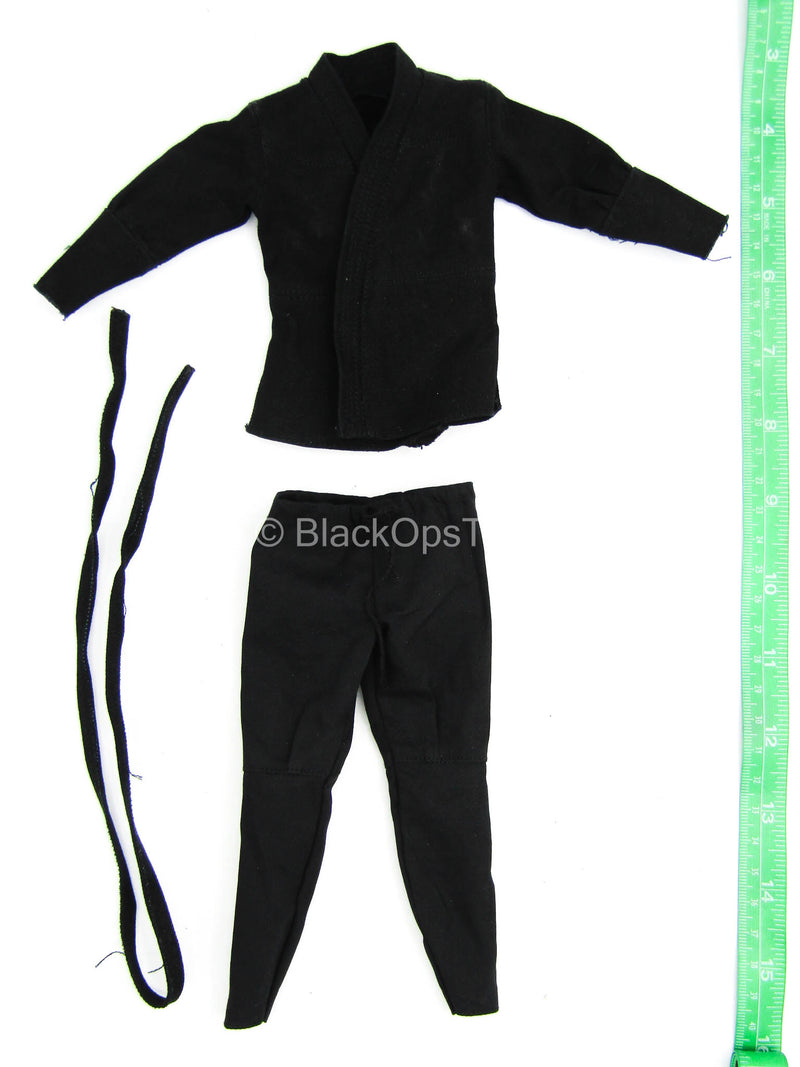 Load image into Gallery viewer, Ninja Warrior - Black Ninja Uniform Set w/Wired Belt
