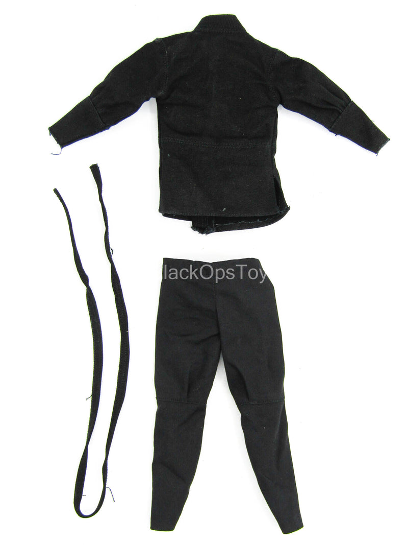 Load image into Gallery viewer, Ninja Warrior - Black Ninja Uniform Set w/Wired Belt
