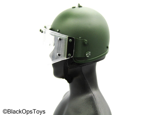 Spetsnaz MVD OSN Vityaz - Green Helmet w/Face Shield