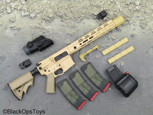 Task Force 58 CPO Erica Storm - Tan 5.56 Rifle w/Drum Mag & Attachments