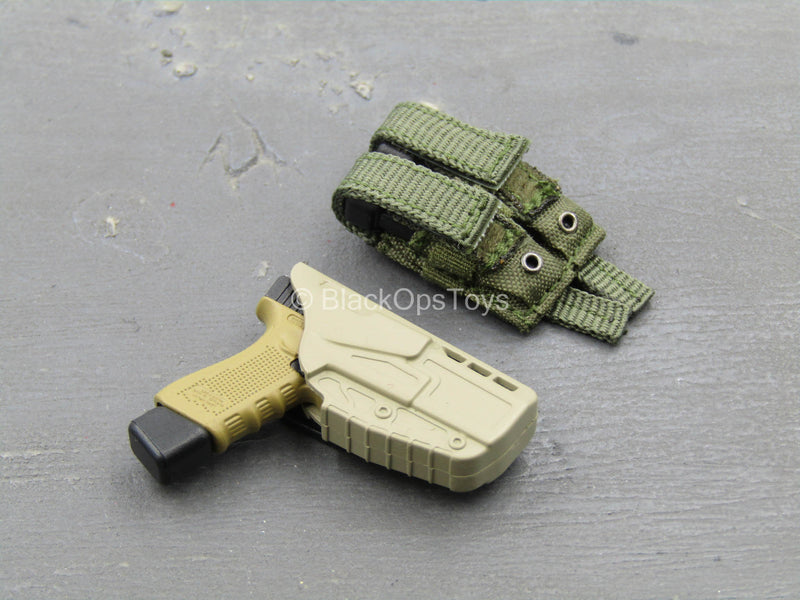 Load image into Gallery viewer, Urban Operation PMC - 9mm Pistol w/Green MOLLE Dual Cell Pouch
