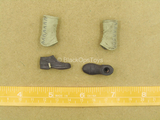 1/12 - WWII - Rescue Team - Boots w/Gaiters (Peg Type)