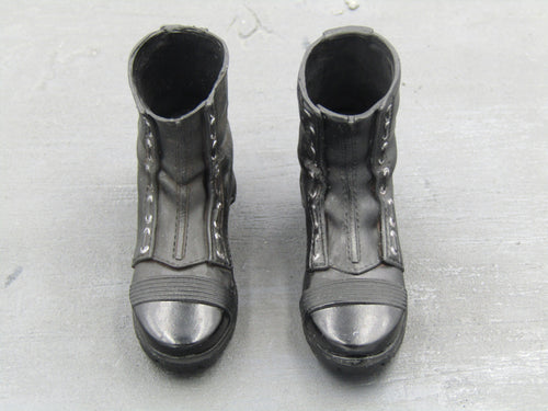 GHOST RIDER - Black Biker Boots (Peg Type)