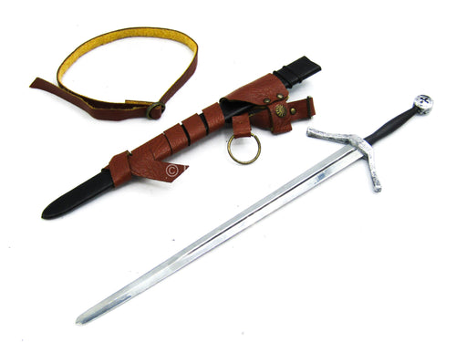 St Johns Knights - Metal Sword w/Sheath & Belt