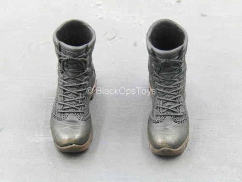 Predators - Noland - Black Combat Boots (Peg Type)