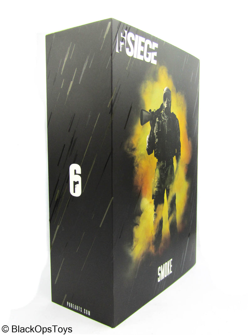 Load image into Gallery viewer, Rainbow Six Siege - Smoke - Black Combat Vest w/Gas Mask &amp; Magnetic Pouches
