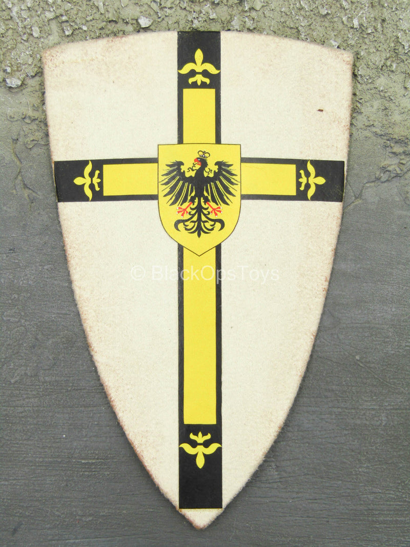 Load image into Gallery viewer, St Johns Knights - White &amp; Gold Like Shield
