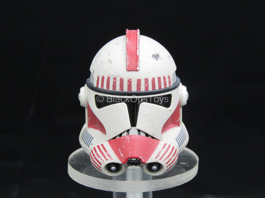 Star Wars - Coruscant Guard - White & Red Weathered Helmet