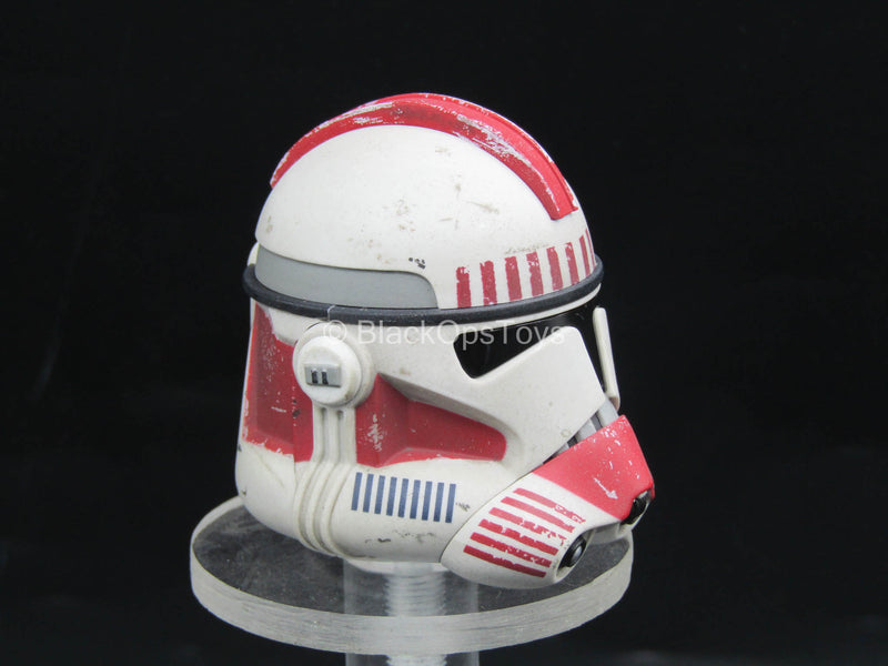 Load image into Gallery viewer, Star Wars - Coruscant Guard - White &amp; Red Weathered Helmet
