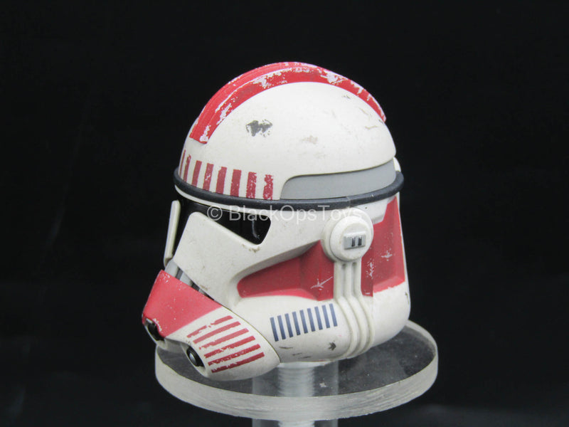 Load image into Gallery viewer, Star Wars - Coruscant Guard - White &amp; Red Weathered Helmet
