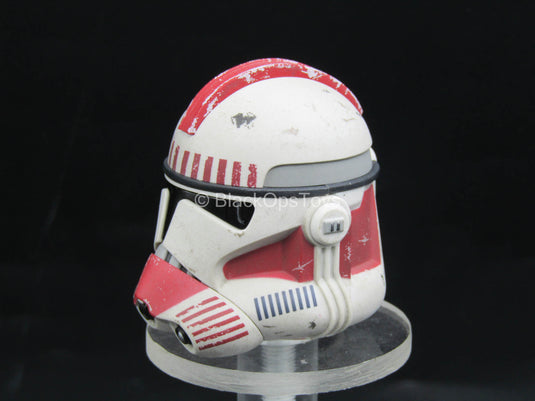 Star Wars - Coruscant Guard - White & Red Weathered Helmet