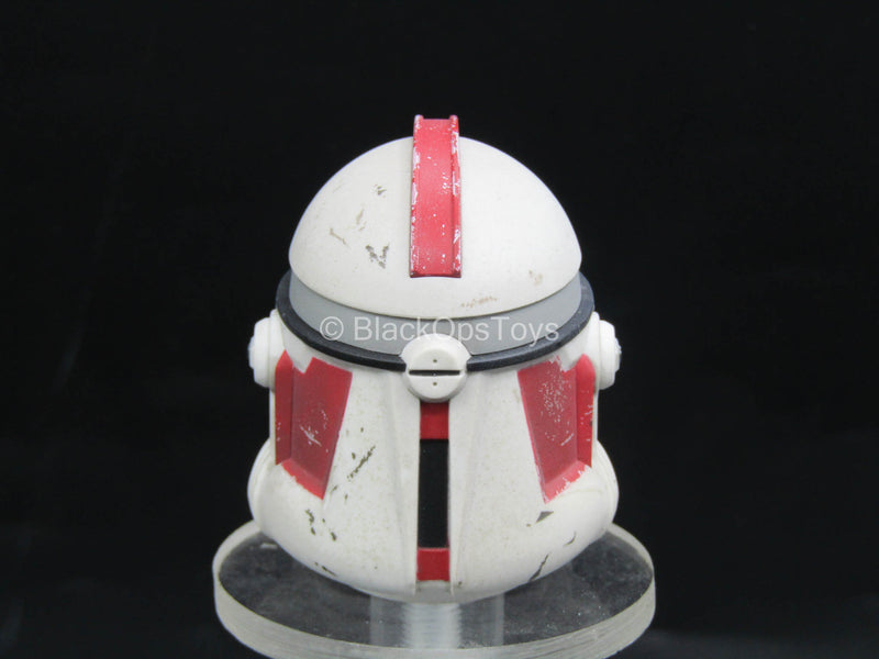 Load image into Gallery viewer, Star Wars - Coruscant Guard - White &amp; Red Weathered Helmet
