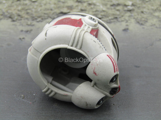 Star Wars - Coruscant Guard - White & Red Weathered Helmet