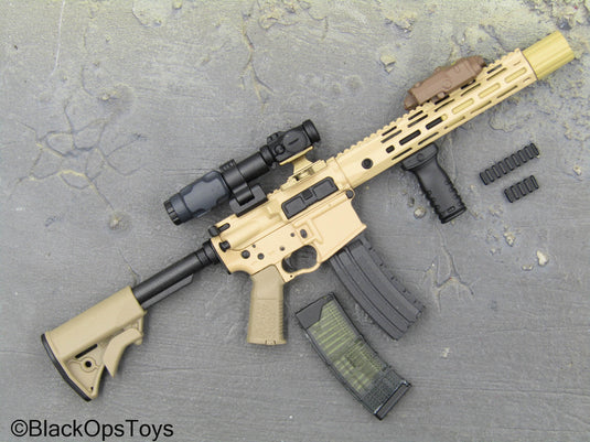 Tan 5.56 Rifle w/Attachment Set