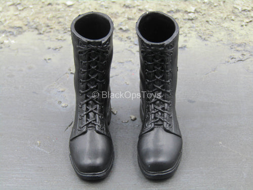 Flight Deck Crew - Black Combat Boots (Peg Type)