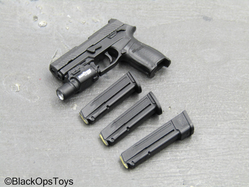 Load image into Gallery viewer, Modular Carbine Weapon Set Ver. B - Spring-Loaded P320 Pistol w/Tac Light
