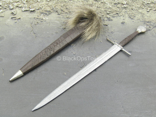 Dragonborn Warrior - Metal Sword w/Sheath & Fur Detail