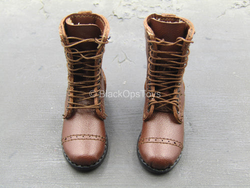 WWII - US Platoon Leader - Brown Paratrooper Boots (Foot Type)