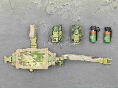 Navy Seal - Multicam Drop Leg MOLLE Platform w/Flashbang Set