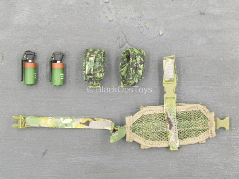 Load image into Gallery viewer, Navy Seal - Multicam Drop Leg MOLLE Platform w/Flashbang Set
