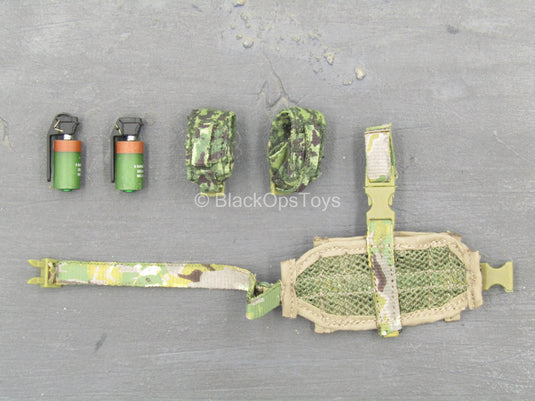 Navy Seal - Multicam Drop Leg MOLLE Platform w/Flashbang Set