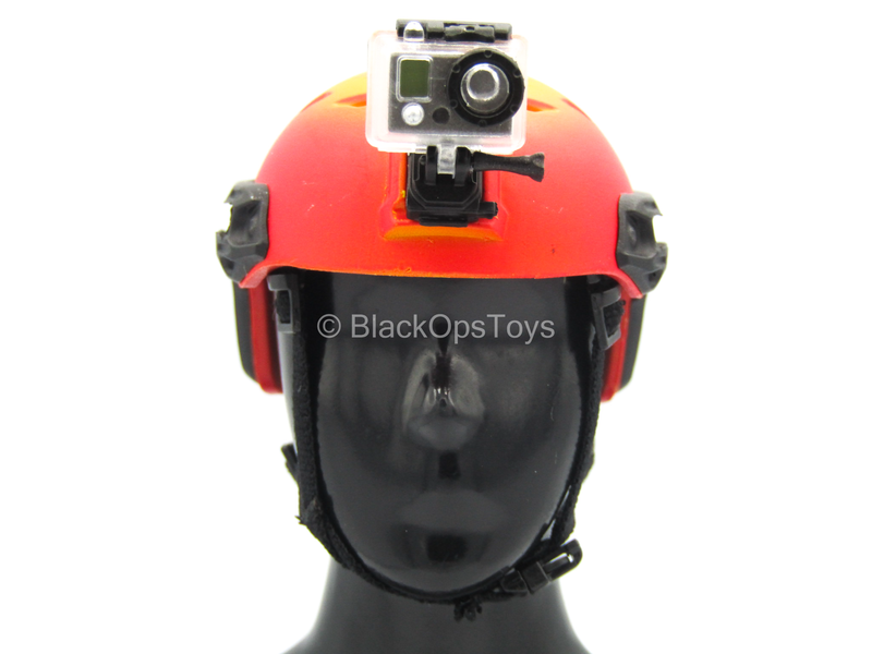 Load image into Gallery viewer, PMC Urban Grenadier - Flame Colored FAST Helmet w/Camera
