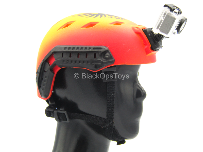 Load image into Gallery viewer, PMC Urban Grenadier - Flame Colored FAST Helmet w/Camera
