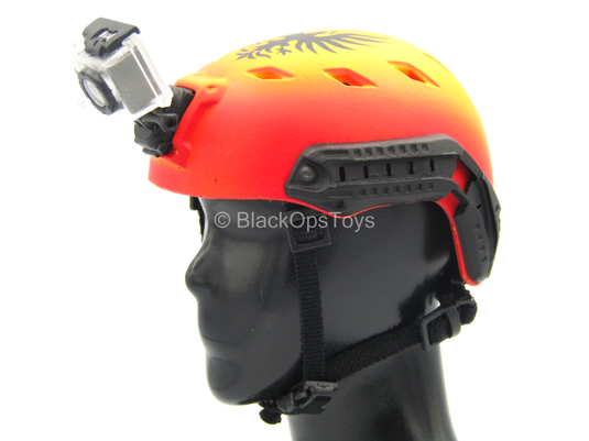 PMC Urban Grenadier - Flame Colored FAST Helmet w/Camera