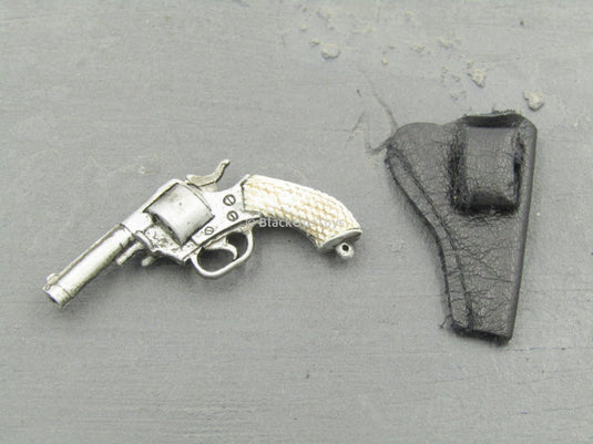 General Custer - Silver Revolver Pistol & Right Draw Holster