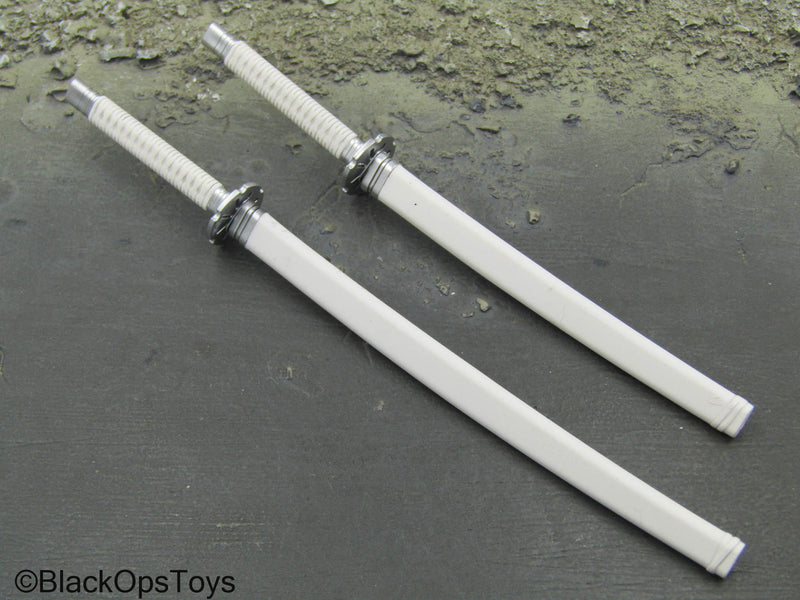 Load image into Gallery viewer, Storm Shadow - Metal White Katana Sword w/Sheath &amp; Wakizashi
