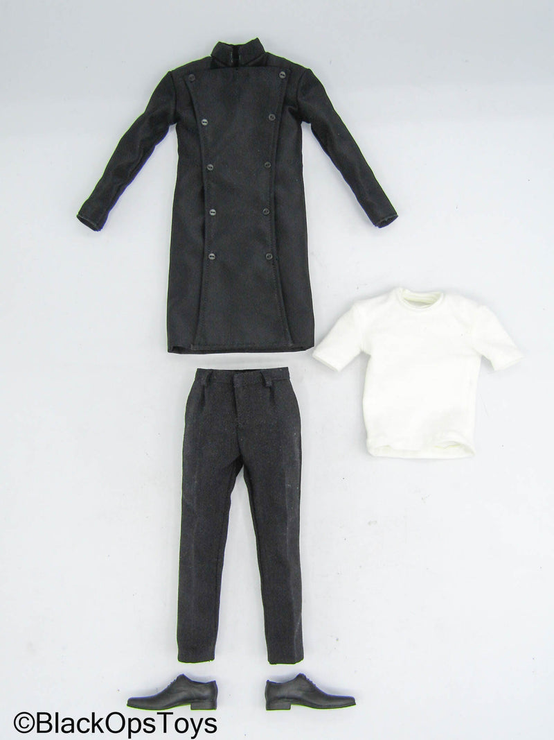 Load image into Gallery viewer, Doomsday Killer - Black Coat w/Pants &amp; White Shirt
