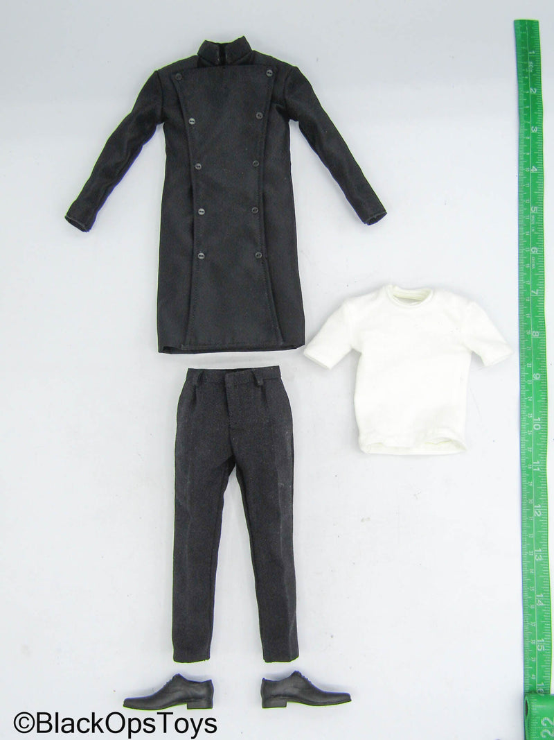 Load image into Gallery viewer, Doomsday Killer - Black Coat w/Pants &amp; White Shirt
