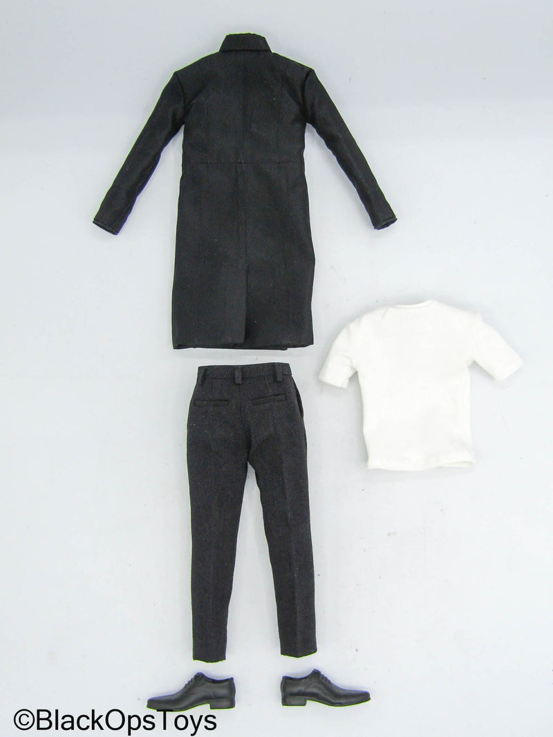 Load image into Gallery viewer, Doomsday Killer - Black Coat w/Pants &amp; White Shirt
