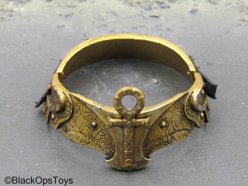 Load image into Gallery viewer, God Of The Underworld Anubis - Metal Gold Like Belt &amp; Ankh
