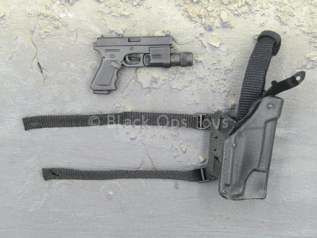 GIGN Operator - Black Pistol w/Tac Light & Holster – BlackOpsToys