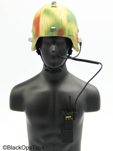 Camo Helmet w/Black Radio