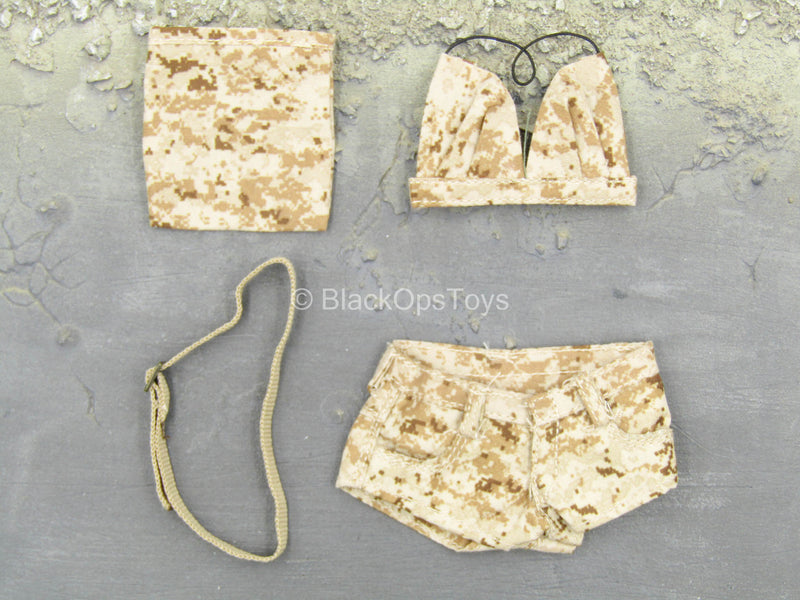 Load image into Gallery viewer, AOR1 Camo Shorts &amp; Bra w/Belt &amp; Dump Pouch
