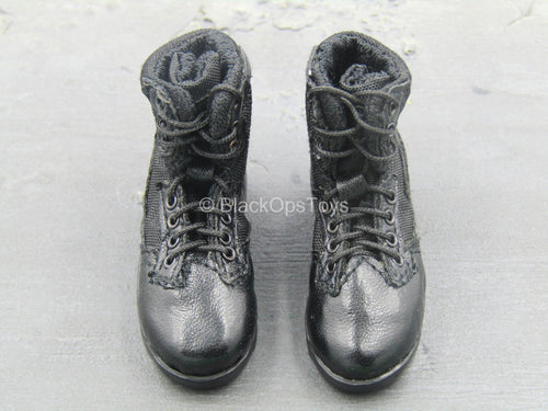 SWAT Blue Steel Commandos - Black Combat Boots (Foot Type)