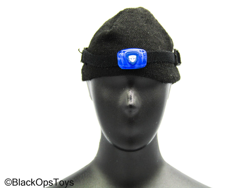 Load image into Gallery viewer, SMU Pararescue Jumpers R - Black Beanie w/Head Lamp
