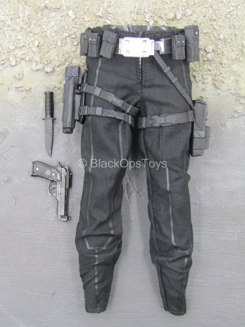 Load image into Gallery viewer, GI Joe - Snake Eyes - Black Combat Pants w/Utility Belt Set
