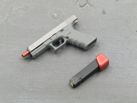 PISTOL - Grey & Red 9MM Pistol