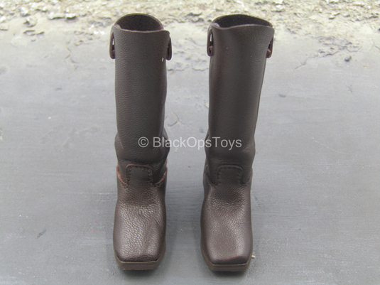 Western Gear - Brown Leather Cavalry Boots (Foot Type)