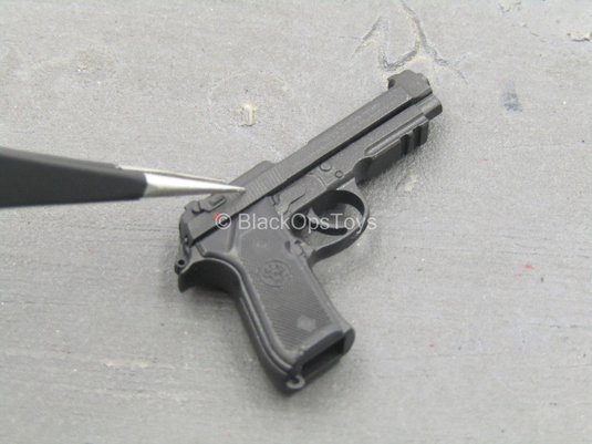 PISTOL - Black Spring Loaded M9 Beretta w/Rail