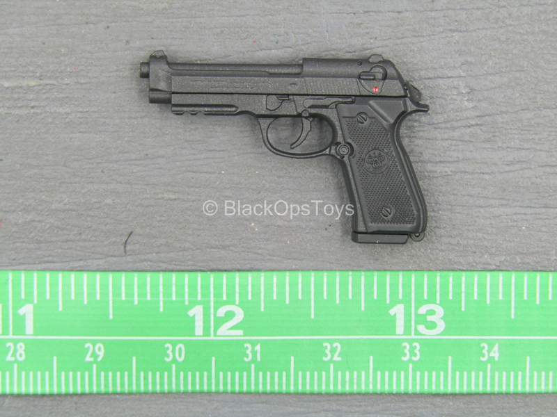 Load image into Gallery viewer, PISTOL - Black Spring Loaded M9 Beretta w/Rail
