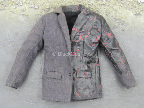 Harvey Dent - Grey Suit Jacket w/Burn Detail