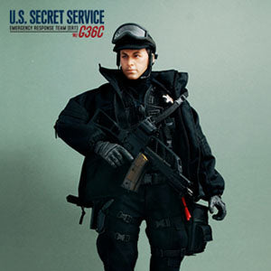 Load image into Gallery viewer, U.S. Secret Service - Black Leather Like Boots (Foot Type)
